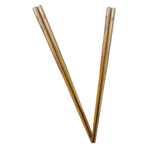 Teak wood chopsticks, two pairs